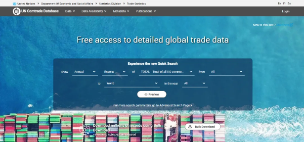 联合国商品贸易统计数据库 联合国商品贸易统计数据库